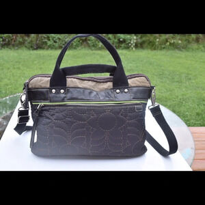 Fossil quilted lap top bag
